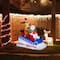 Glitzhome® 6FT Lighted Inflatable Skiing Santa, Snowman & Dog